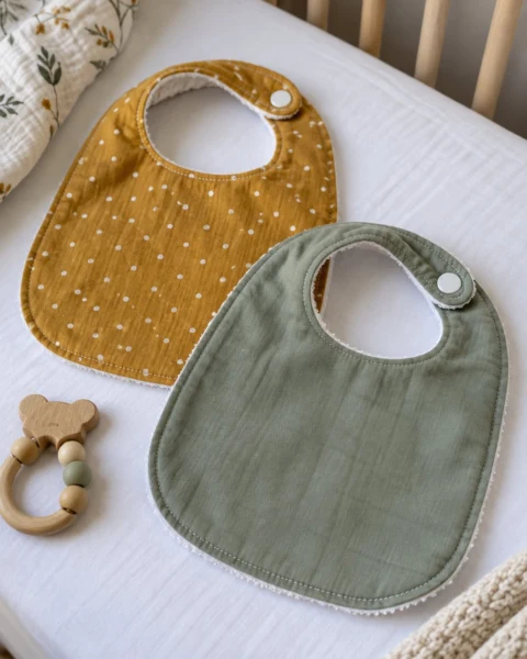 Baby Bib Free Sewing Pattern (Snap Closure)