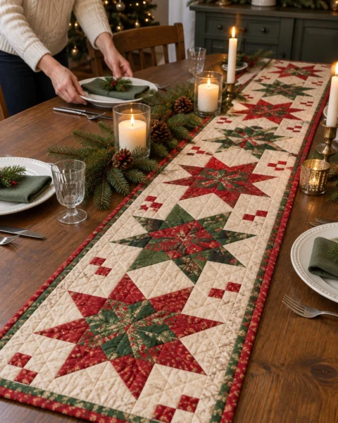 Christmas Table Runner Quilt Free Pattern