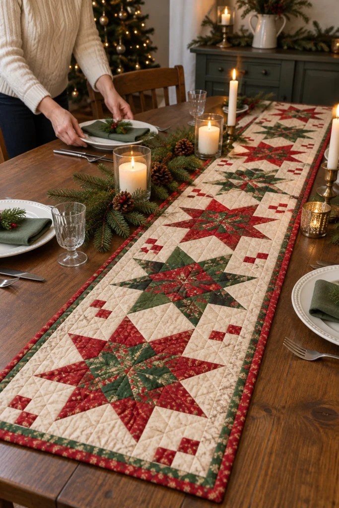 Christmas Table Runner Quilt Free Pattern
