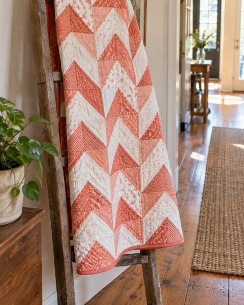 Half-Square Triangle Throw Quilt Free Pattern