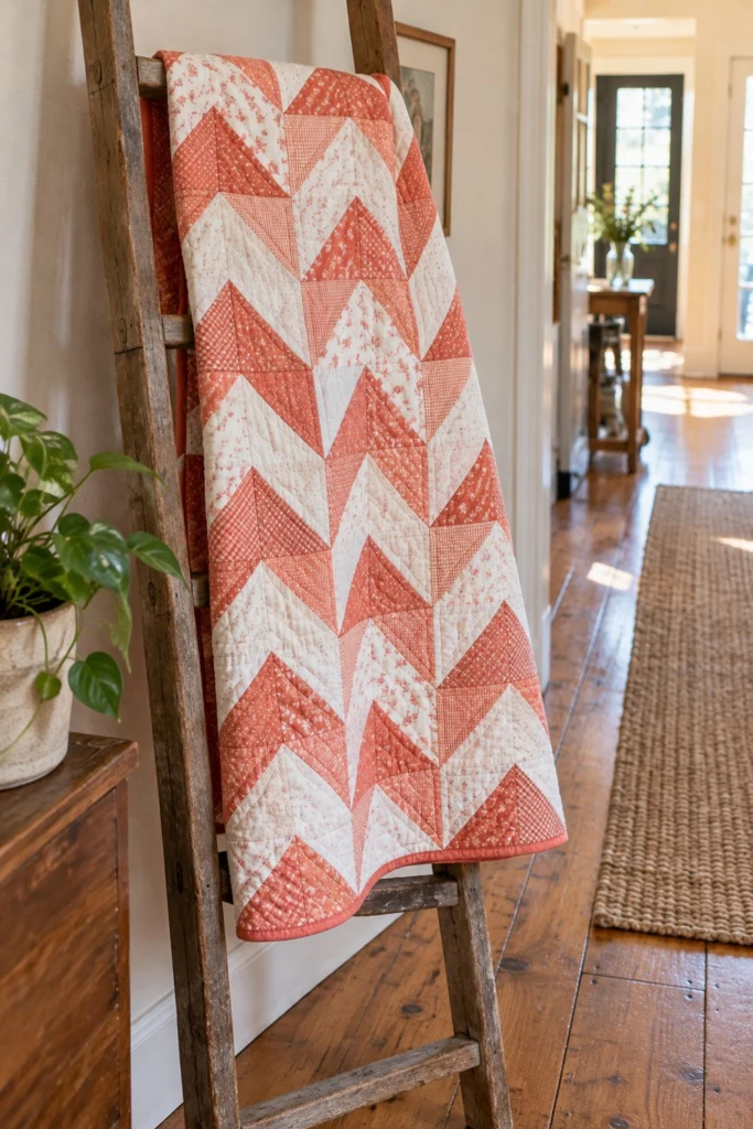 Half-Square Triangle Throw Quilt Free Pattern