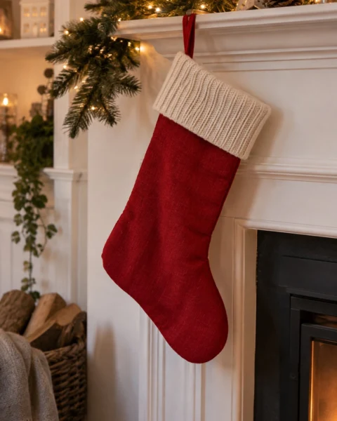 Lined Christmas Stocking Free Sewing Pattern (With Cuff)