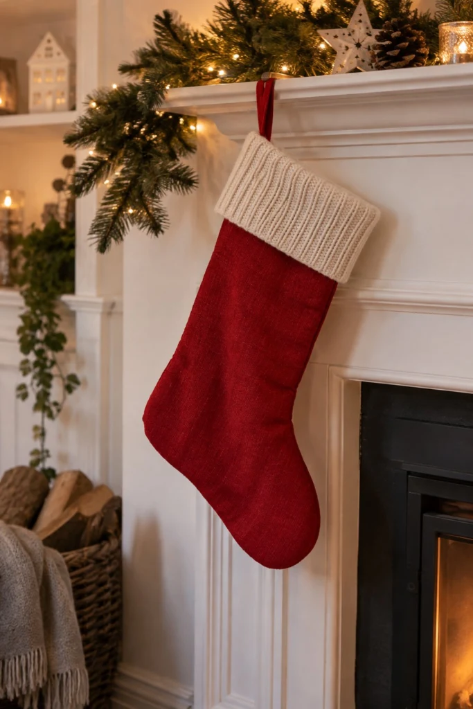 Lined Christmas Stocking Free Sewing Pattern (With Cuff)