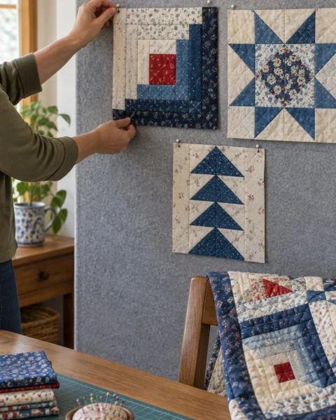 Log Cabin Quilt Block Free Pattern (12 in)