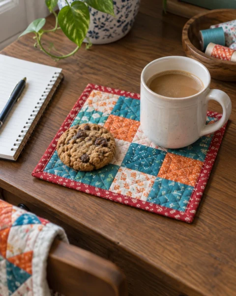 Patchwork Mug Rug Free Quilt Pattern