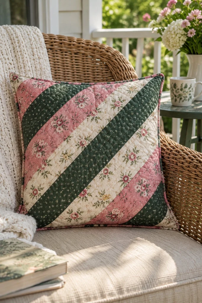 Quilt-As-You-Go Pillow Cover Free Pattern