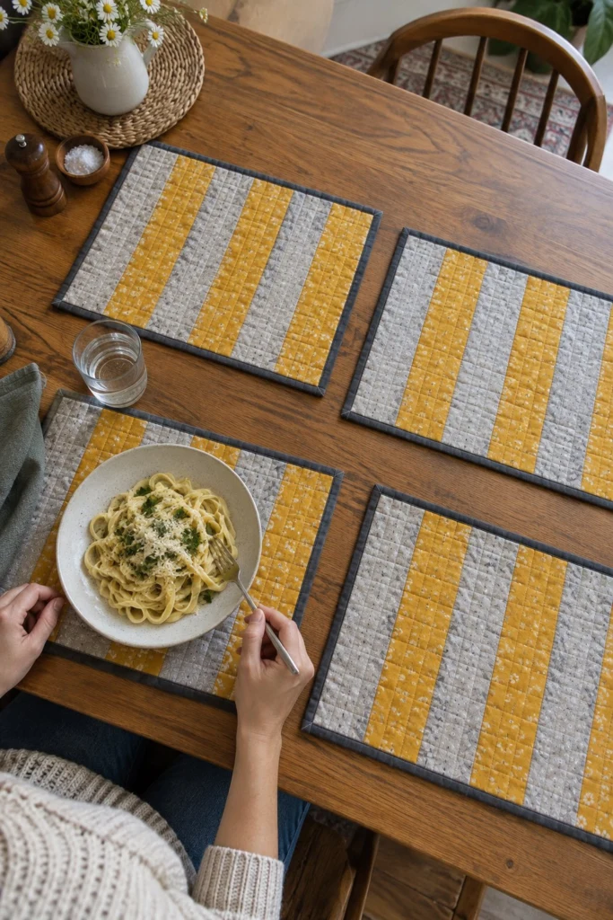 Quilted Placemats Free Pattern (Learn Binding)