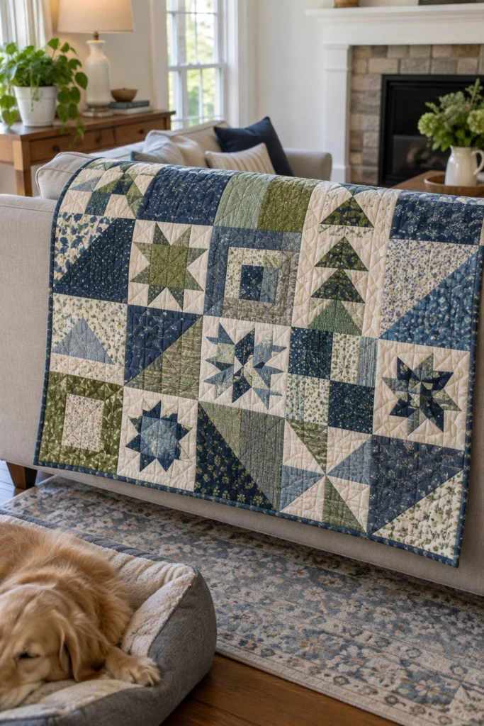 Simple Squares Throw Quilt Free Pattern (Beginner)